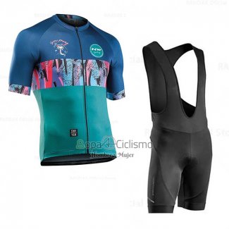 Northwave Ropa Ciclismo Culotte Corto 2020 Hombre Mangas Cortas Azul Verde