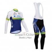 Orica Verdeedge Ropa Ciclismo Culotte Largo 2014 Mangas Largas Blanco y Azul