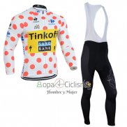 Saxobank Lider Ropa Ciclismo Culotte Largo 2014 Hombre Mangas Largas Blanco y Rojo