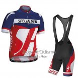 Specialized Ropa Ciclismo Culotte Corto 2016 Hombre Mangas Cortas Azul y Rojo