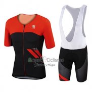 Sportful Ropa Ciclismo Culotte Corto 2017 Hombre Mangas Cortas Rojo y Negro