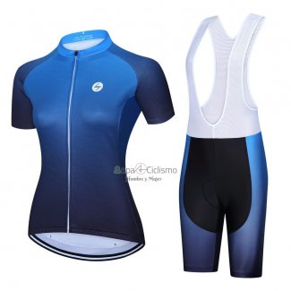 Steep Ropa Ciclismo Culotte Corto 2023 Hombre Mangas Cortas Azul Negro