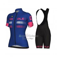 Ale Ropa Ciclismo Culotte Corto 2021 Mujer Mangas Cortas Azul Fucsia