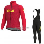 Ale Ropa Ciclismo Culotte Largo 2021 Hombre Mangas Largas Rojo