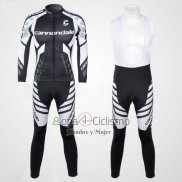 Cannondale Ropa Ciclismo Culotte Largo 2012 Hombre Mangas Largas Negro y Blanco