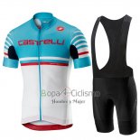 Castelli Free AR 4.1 Ropa Ciclismo Culotte Corto 2019 Hombre Mangas Cortas Azur Blanco