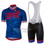 Castelli Ropa Ciclismo Culotte Corto 2017 Hombre Mangas Cortas Azul y Rojo