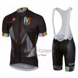 Castelli Ropa Ciclismo Culotte Corto 2017 Hombre Mangas Cortas Maratona Negro