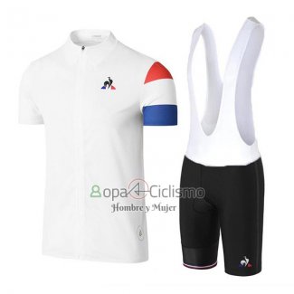 Coq Sportif Tour DE Francia Ropa Ciclismo Culotte Corto 2017 Hombre Mangas Cortas Blanco