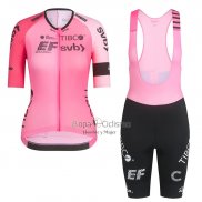 Ef Education-easypost Ropa Ciclismo Culotte Corto 2023 Mujer Mangas Cortas Rosa