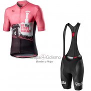 Giro d'Italia Ropa Ciclismo Culotte Corto 2020 Hombre Mangas Cortas Blanco Negro Rosa