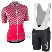 Nalini Wave Ropa Ciclismo Culotte Corto 2017 Mujer Mangas Cortas Rojo