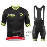 Pinarello Ropa Ciclismo Culotte Corto 2016 Hombre Mangas Cortas Negro y AMarillo