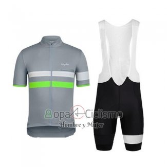 Rapha Ropa Ciclismo Culotte Corto 2015 Hombre Mangas Cortas Gris y Verde