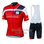 Sportful Ropa Ciclismo Culotte Corto 2016 Hombre Mangas Cortas Negro y Rojo