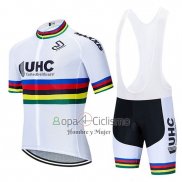 Uhc UCI Mondo Campioneropa Ciclismo Culotte Corto 2020 Hombre Mangas Cortas