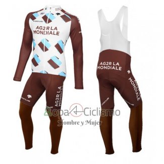 Ag2rla Ropa Ciclismo Culotte Largo 2015 Mangas Largas Brown