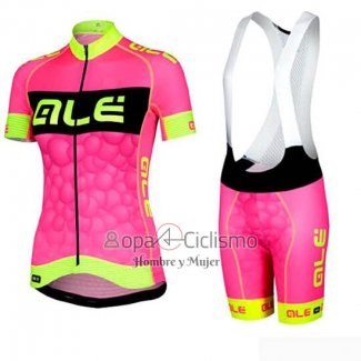 Ale Ropa Ciclismo Culotte Corto 2019 Mujer Mangas Cortas Rosa Negro