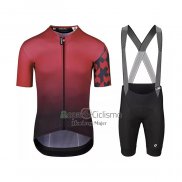 Assos Ropa Ciclismo Culotte Corto 2021 Hombre Mangas Cortas Profundo Rojo