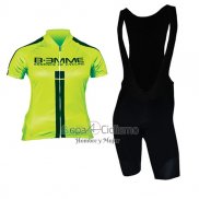 Biemme Ropa Ciclismo Culotte Corto 2017 Mujer Mangas Cortas Verde y Negro