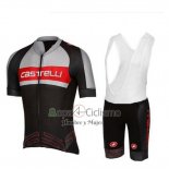 Castelli Ropa Ciclismo Culotte Corto 2017 Hombre Mangas Cortas Gris y Negro