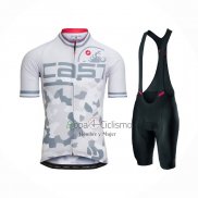 Castelli Ropa Ciclismo Culotte Corto 2021 Hombre Mangas Cortas Blanco Gris