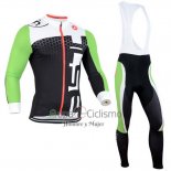 Castelli Ropa Ciclismo Culotte Largo 2014 Hombre Mangas Largas Negro y Verde