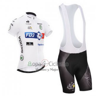 Fdj Lider Ropa Ciclismo Culotte Corto 2014 Hombre Mangas Cortas Blanco