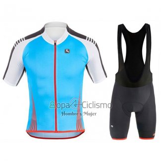 Giordana Sahara Ropa Ciclismo Culotte Corto 2017 Hombre Mangas Cortas Blanco y Azur