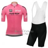 Giro d'Italia Ropa Ciclismo Culotte Corto 2017 Hombre Mangas Cortas Rosa