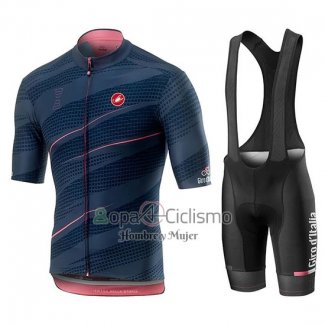 Giro d'Italia Ropa Ciclismo Culotte Corto 2019 Hombre Mangas Cortas APagado Azul