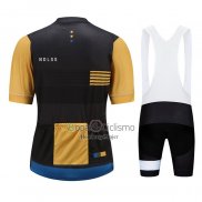 Le Col Ropa Ciclismo Culotte Corto 2021 Hombre Mangas Cortas Brown AMarillo