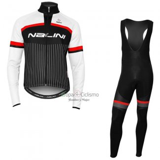 Nalini Ropa Ciclismo Culotte Largo 2020 Men Mangas Largas Negro Blanco Rojo(1)