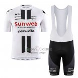 Sunweb Ropa Ciclismo Culotte Corto 2020 Mangas Cortas Blanco