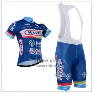 Wanty Ropa Ciclismo Culotte Corto 2018 Mangas Cortas Azul