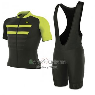 Ale Prr 2.15 Piuma Ropa Ciclismo Culotte Corto 2017 Hombre Mangas Cortas Negro y AMarillo