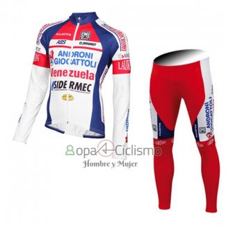 Androni Giocattoli Ropa Ciclismo Culotte Largo 2015 Hombre Mangas Largas Blanco