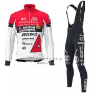 Androni Giocattoli Ropa Ciclismo Culotte Largo 2021 Hombre Mangas Largas Blanco Rojo