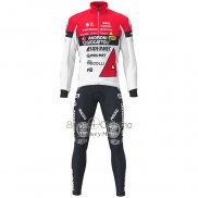 Androni Giocattoli Ropa Ciclismo Culotte Largo 2021 Hombre Mangas Largas Blanco Rojo