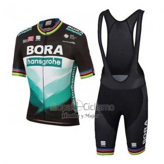 Bora-hansgrone Ropa Ciclismo Culotte Corto 2020 Mangas Cortas Verde Negro