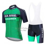 Caja Rural Ropa Ciclismo Culotte Corto 2020 Hombre Mangas Cortas Verde Negro