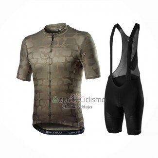 Castelli Ropa Ciclismo Culotte Corto 2021 Hombre Mangas Cortas Brown Verde