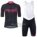 Giro d'Italia Ropa Ciclismo Culotte Corto 2017 Hombre Mangas Cortas Negro