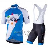 Israel Ciclismo Academy Ropa Ciclismo Culotte Corto 2018 Men Mangas Cortas Blanco y Azul