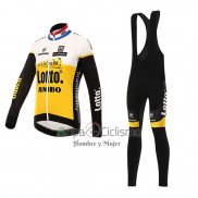 Lotto NL Jumbo Ropa Ciclismo Culotte Largo 2016 Mangas Largas AMarillo y Negro