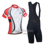 Monton Ropa Ciclismo Culotte Corto 2014 Hombre Mangas Cortas Naranja y Blanco