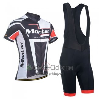 Monton Ropa Ciclismo Culotte Corto 2014 Hombre Mangas Cortas Negro Blanco