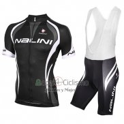 Nalini Ropa Ciclismo Culotte Corto 2018 Men Mangas Cortas Negro y Blanco