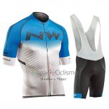 Northwave Ropa Ciclismo Culotte Corto 2018 Hombre Mangas Cortas Azul y Blanco