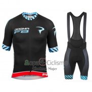 Pinarello Ropa Ciclismo Culotte Corto 2016 Hombre Mangas Cortas Negro y Azul